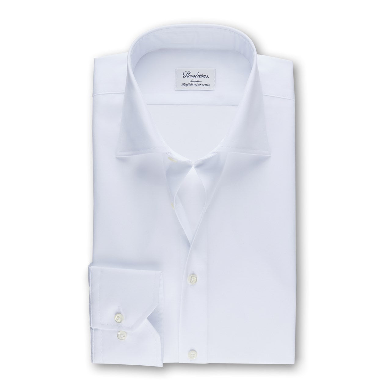 White twill shirt slimline