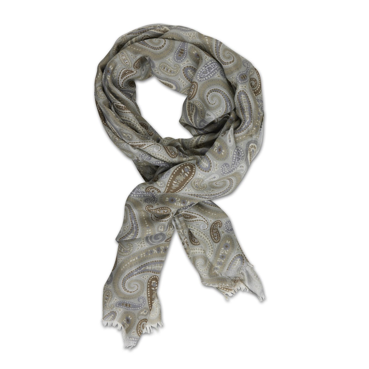 Light beige patterned Cashmere scarf